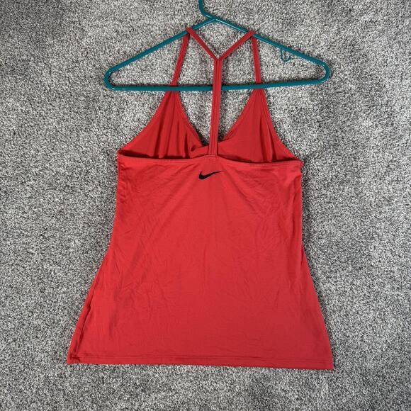 Nike Shirt Womens Small Red Dri-FIT Racerback Tank Top Athletic Y-Back Training - Picture 1 of 9